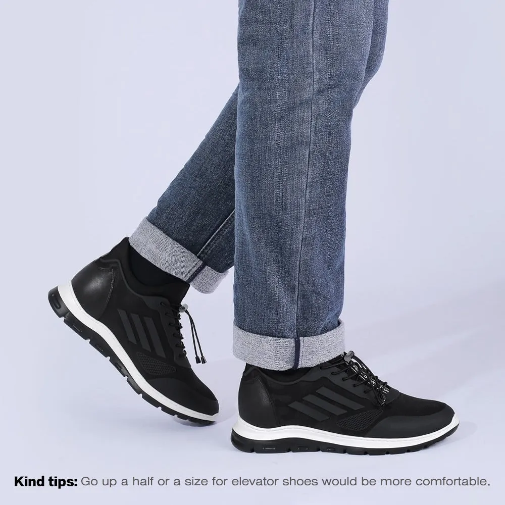 7 CM / 2.76 Inches CMR CHAMARIPA Hidden Heel Sneakers Shoes Men Taller Sports Shoes