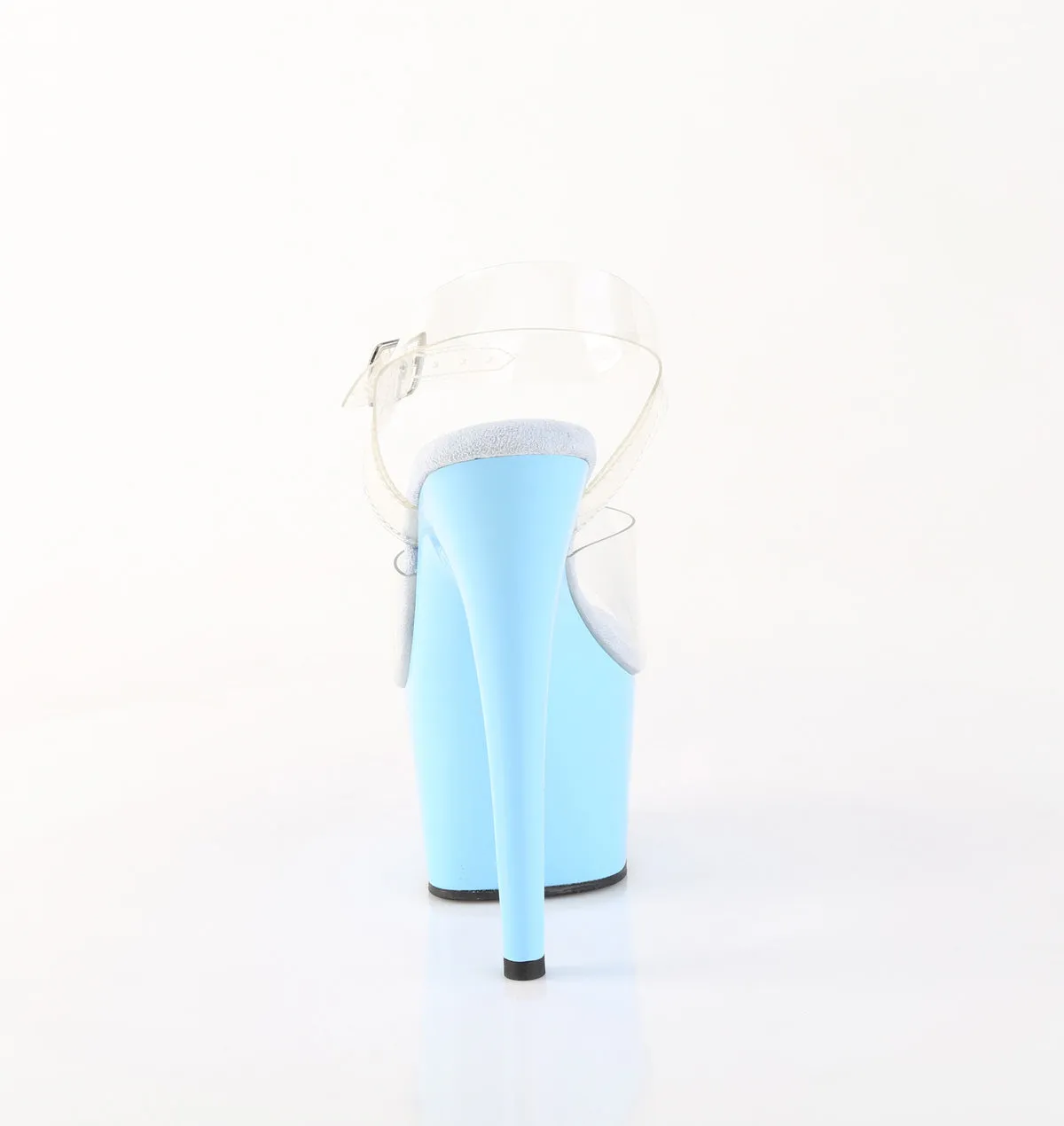 ADORE-708 Baby Blue & Clear Platform Heels