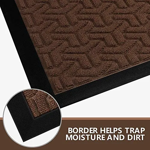 Amagabeli 2 Pack Large Outdoor Door Mats Rubber Shoes Scraper 36" x 24" BG347
