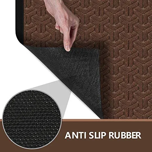 Amagabeli 2 Pack Large Outdoor Door Mats Rubber Shoes Scraper 36" x 24" BG347
