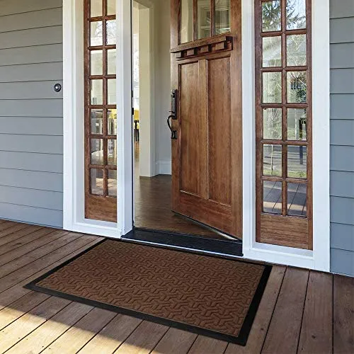 Amagabeli 2 Pack Large Outdoor Door Mats Rubber Shoes Scraper 36" x 24" BG347