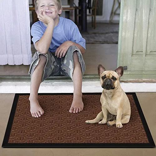 Amagabeli 2 Pack Large Outdoor Door Mats Rubber Shoes Scraper 36" x 24" BG347
