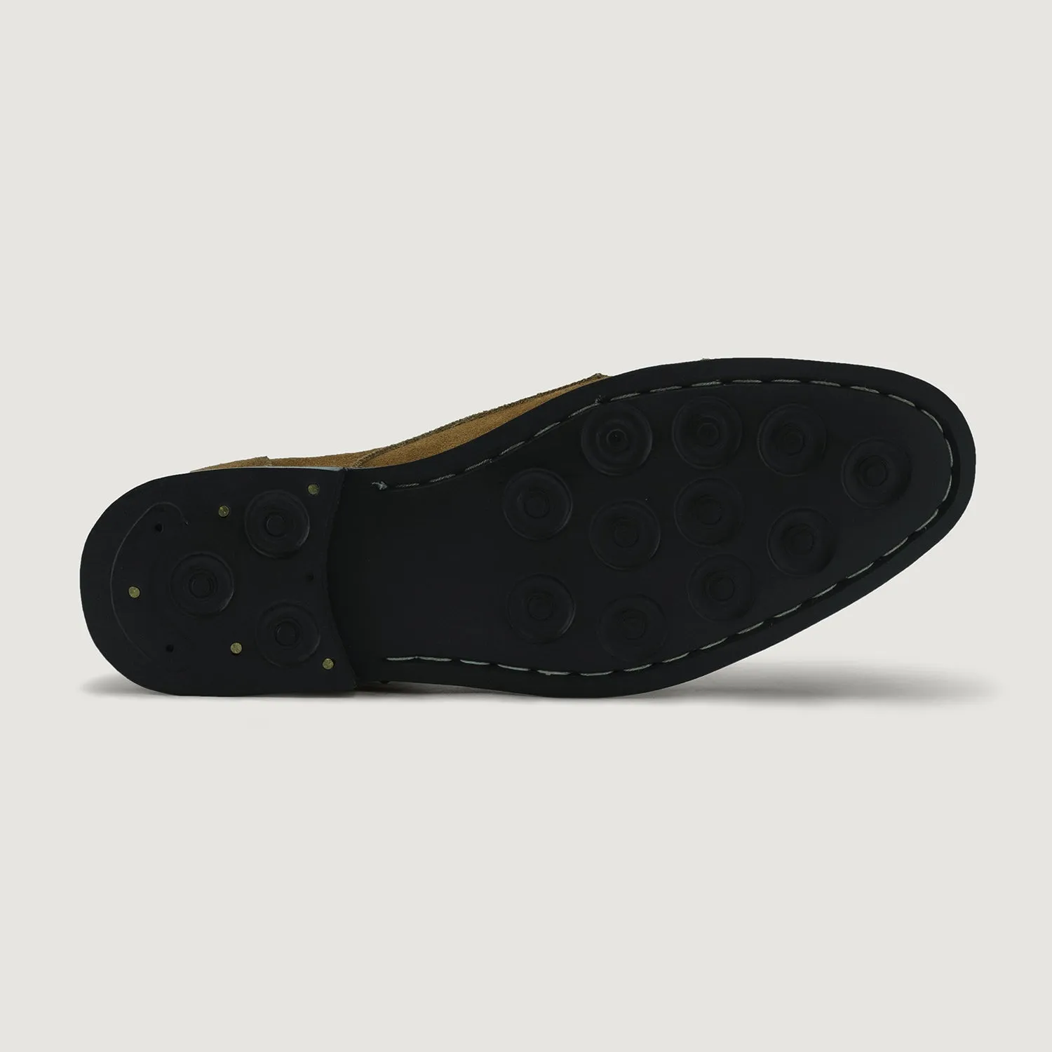 Attorney Derby Brown Suede Leather Shoes - StudGuard