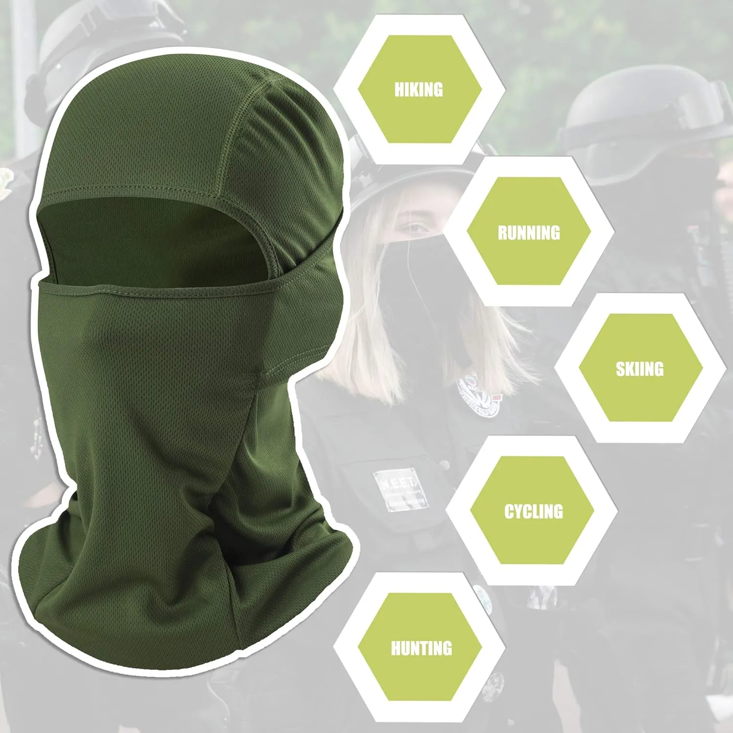 Balaclava Face Mask Adjustable Windproof UV Protection Hood