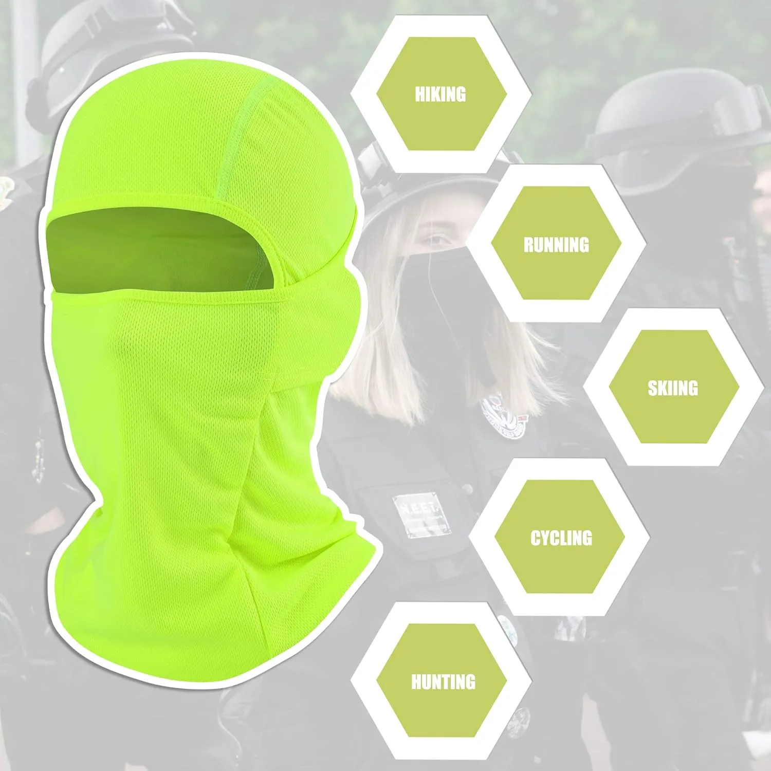 Balaclava Face Mask Adjustable Windproof UV Protection Hood