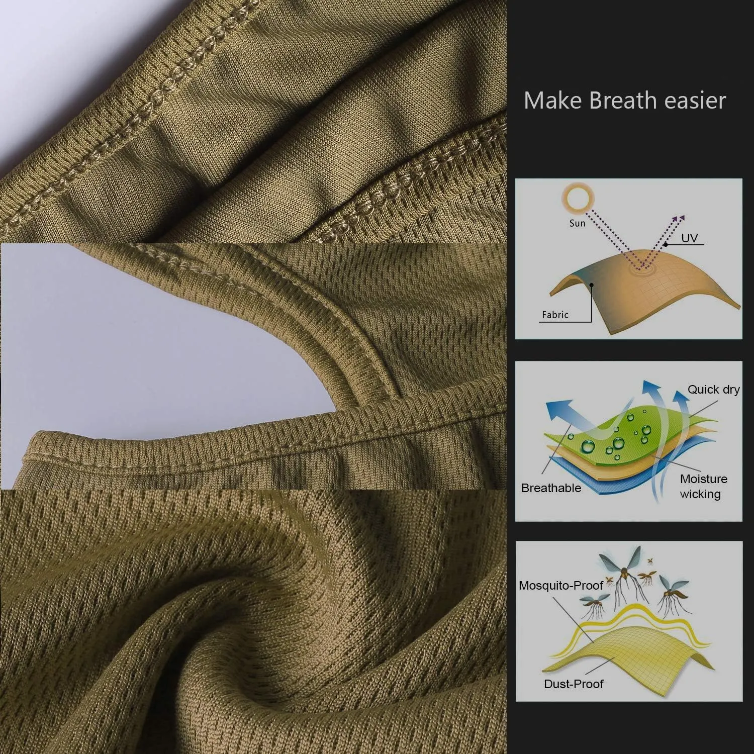 Balaclava Face Mask Adjustable Windproof UV Protection Hood