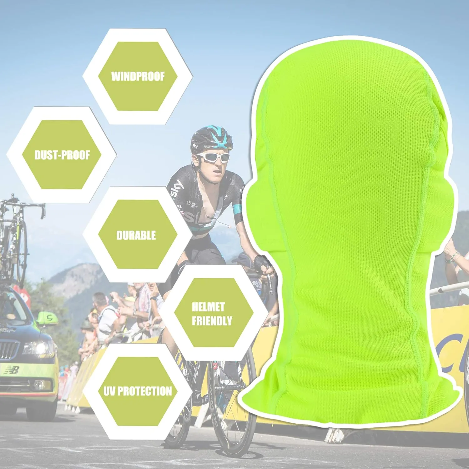 Balaclava Face Mask Adjustable Windproof UV Protection Hood