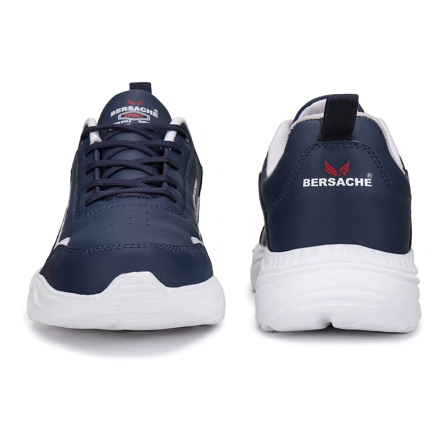 Bersache Lightweight Casual Sneaker Shoes For Men Blue-7055