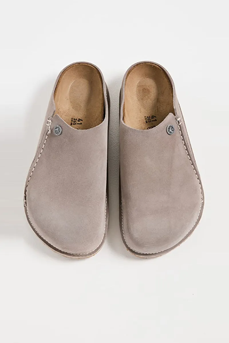 birkenstock zermatt premium stone coin suede