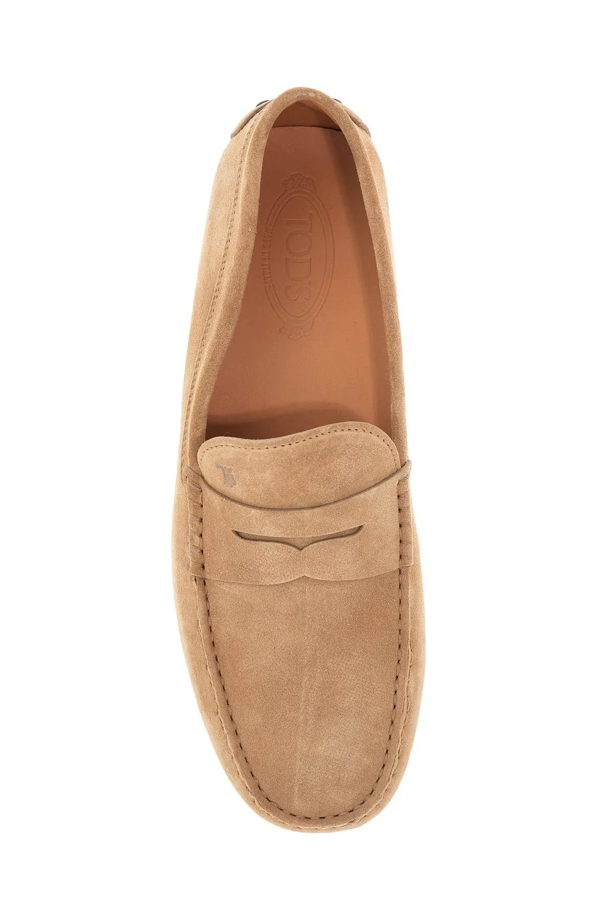 BISQUIT LEATHER MOCCASIN WITH RUBBER SOLE