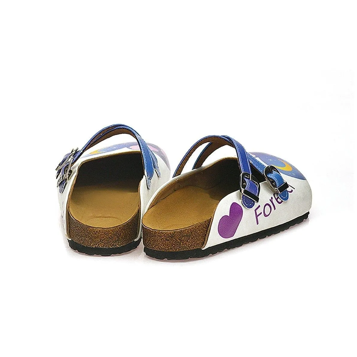 Blue Nighttime Heart Clogs WCAL116