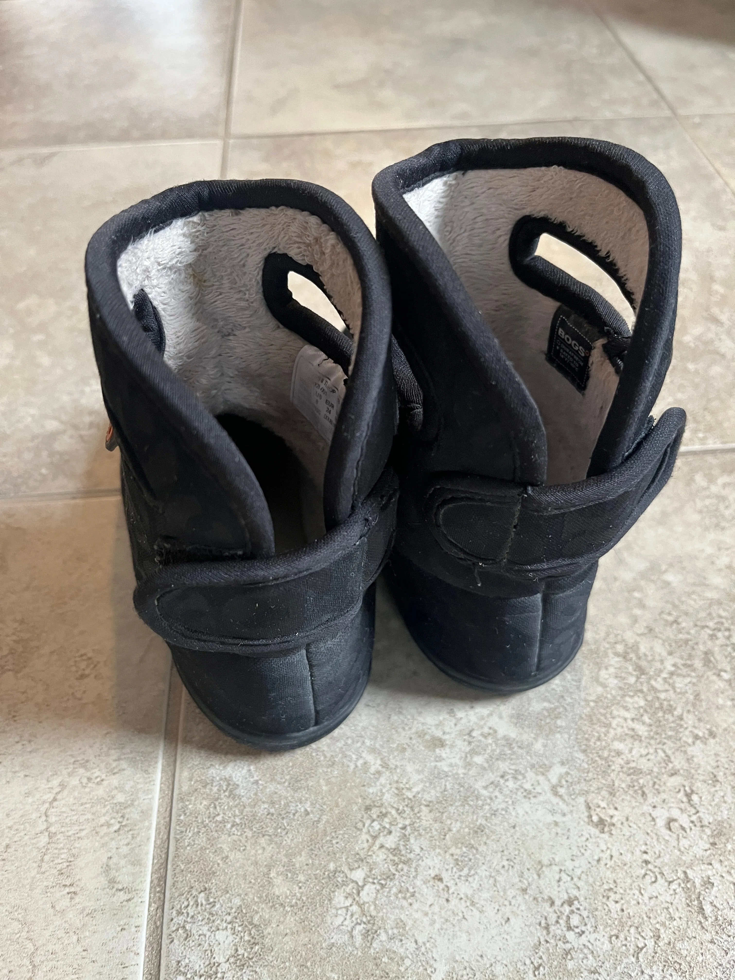 Bogs, toddler, black boots, 8, Shoes 8 (Toddler:2-4yr)