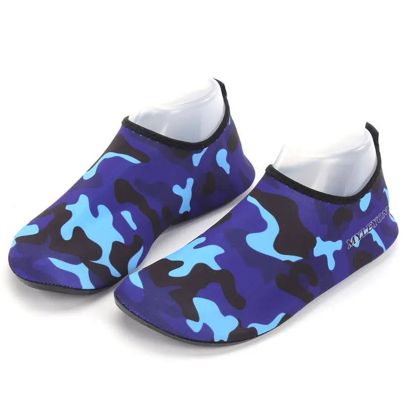Camouflage Beach Swim Shoes #Blue #Beach Shoes #Swim Shoes