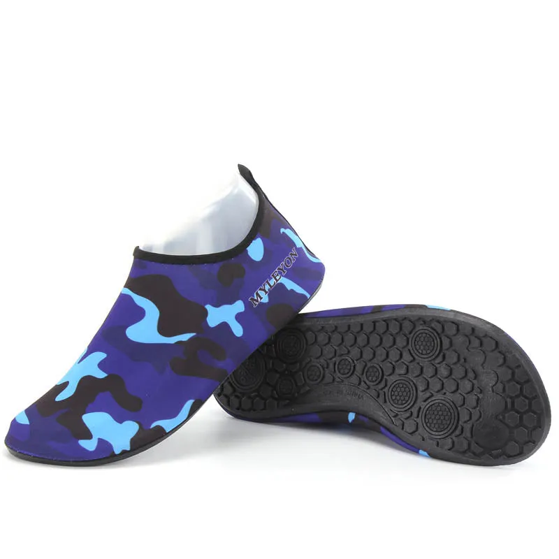 Camouflage Beach Swim Shoes #Blue #Beach Shoes #Swim Shoes