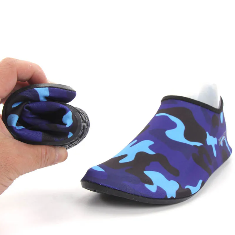 Camouflage Beach Swim Shoes #Blue #Beach Shoes #Swim Shoes
