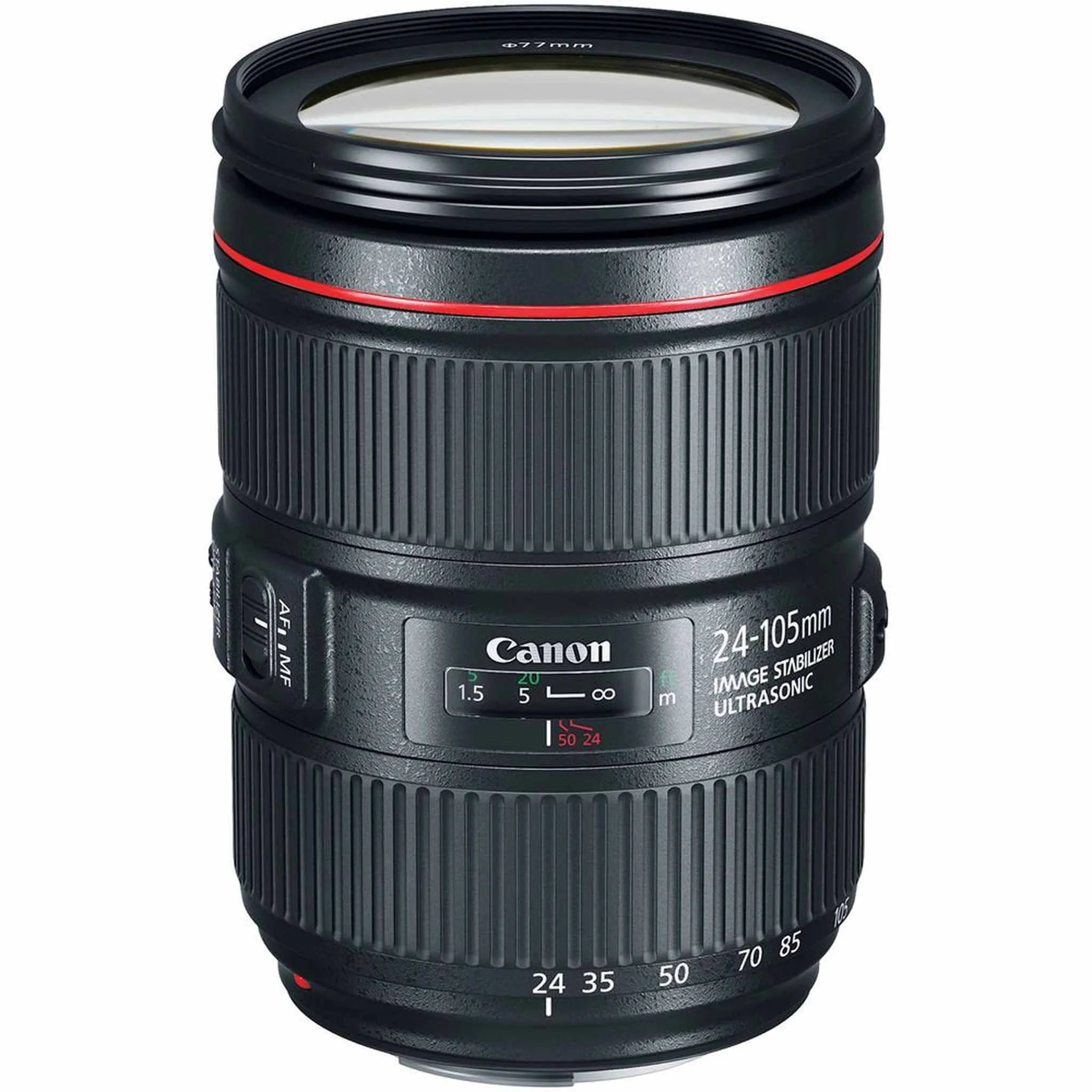Canon EOS 6D Mark II DSLR Camera with 24-105mm f/4L II Lens   Professional Battery Grip   4PC Macro Filter Kit   LED Kit Base Bundle