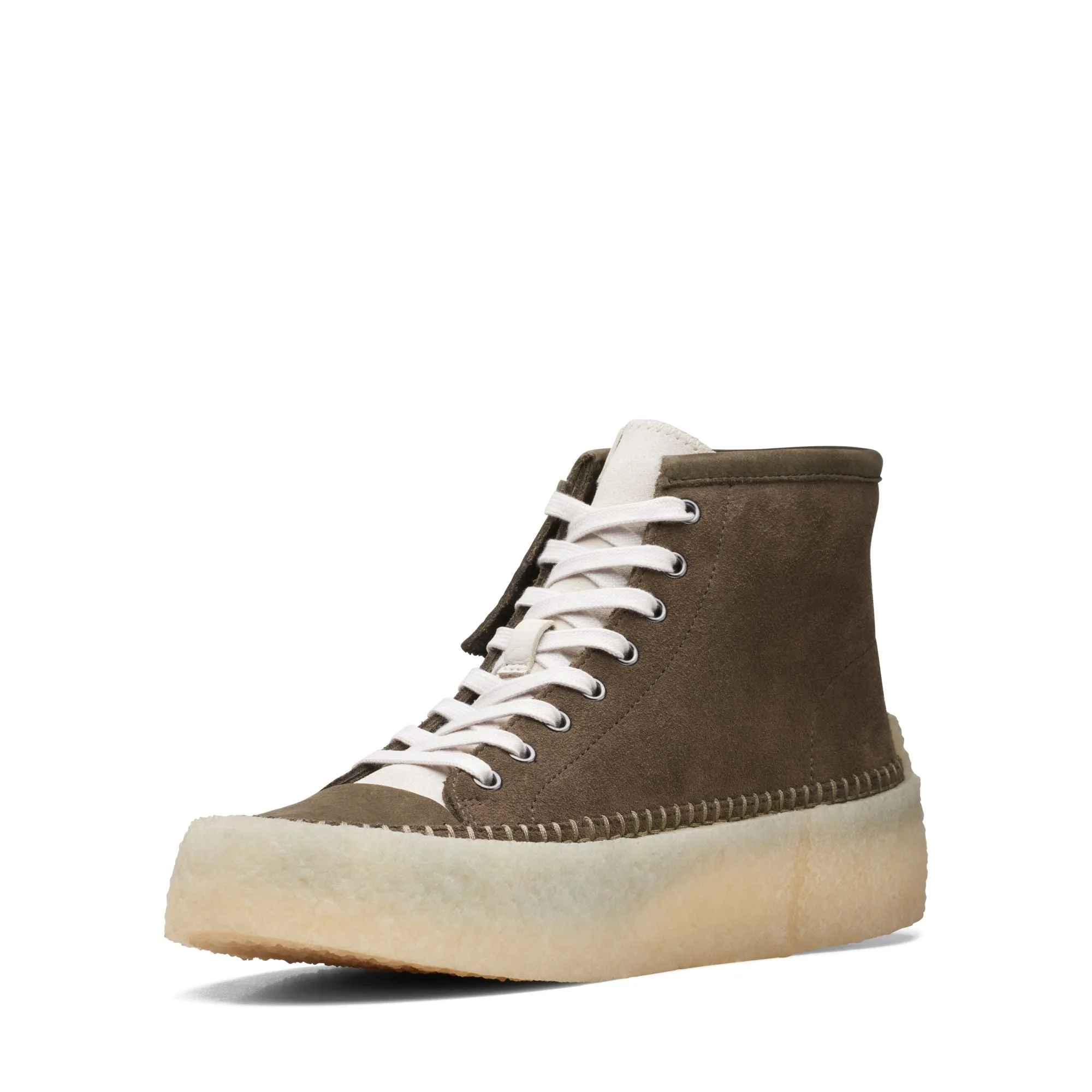 Clarks Originals Caravan Men's Green Suede Mid Top Shoes 26167696
