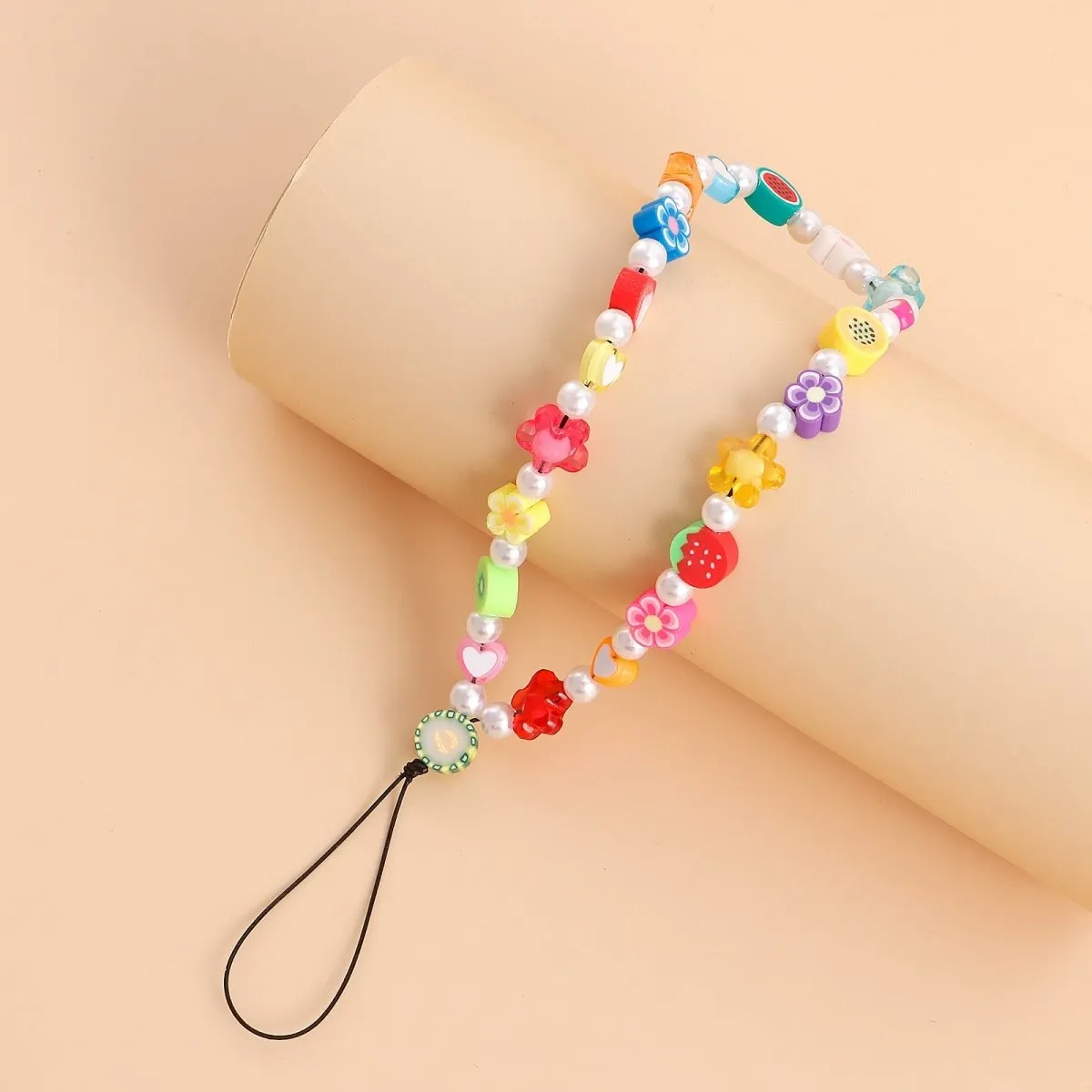 Colorful Polymer Clay Fruit Phone Charm