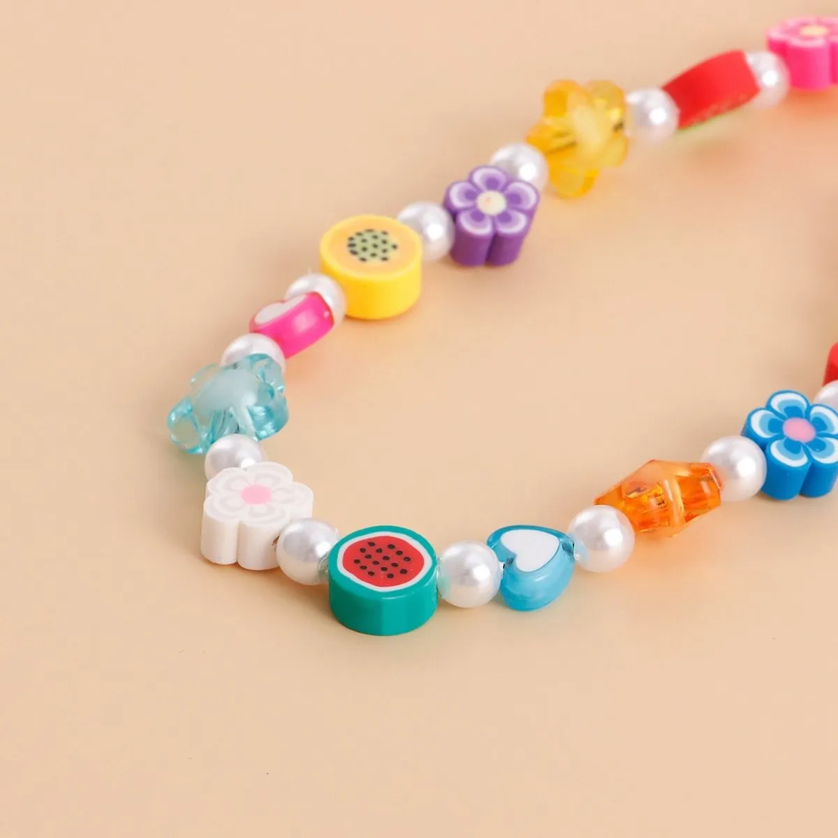 Colorful Polymer Clay Fruit Phone Charm