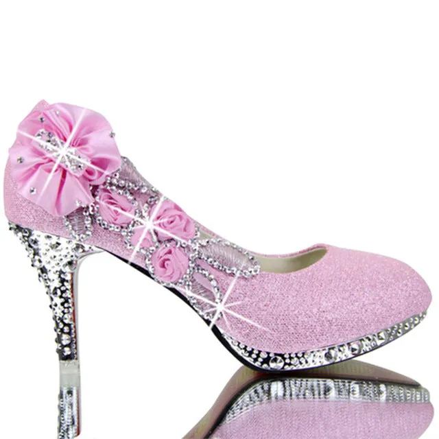 Colorful Wedding Shoes Women Pumps Sexy Ladies Super High Heels