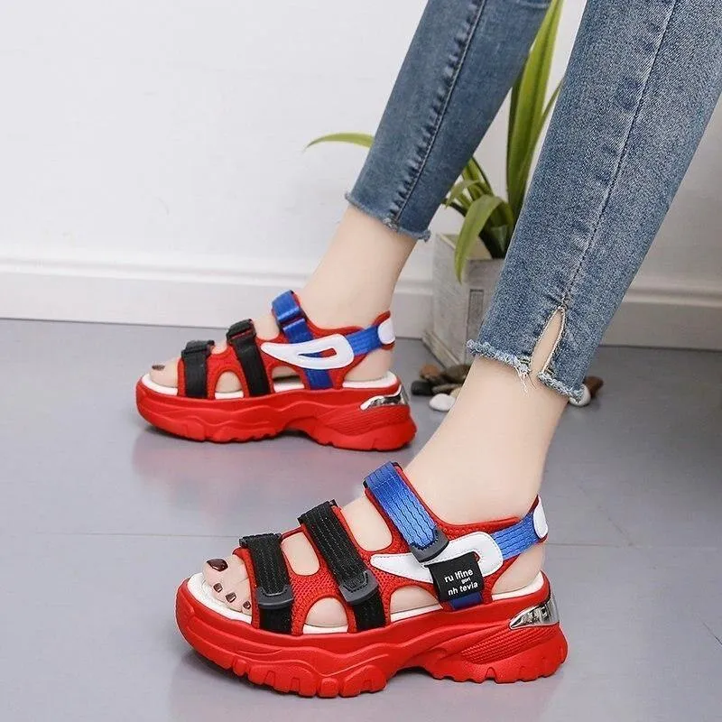 Colorful Women Sandals New Design Women's Chunky Sandals Beach