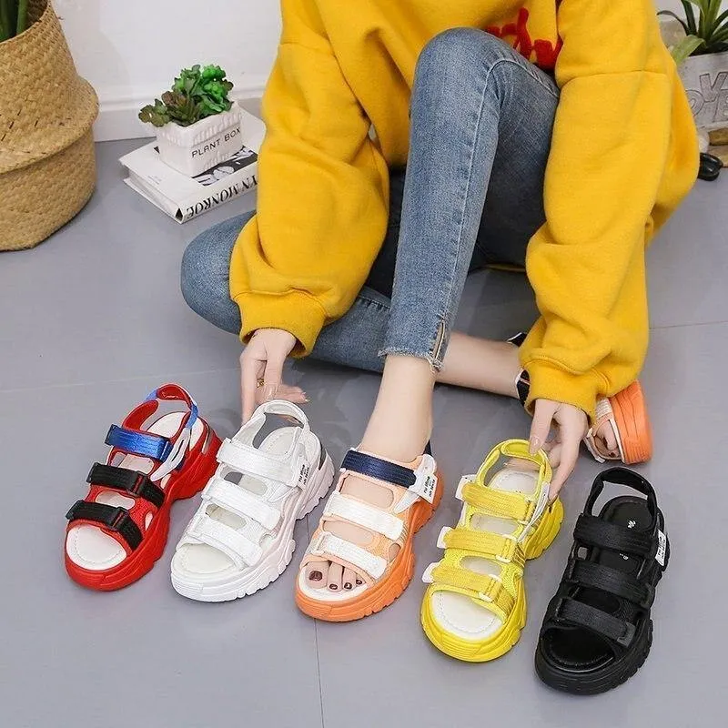 Colorful Women Sandals New Design Women's Chunky Sandals Beach