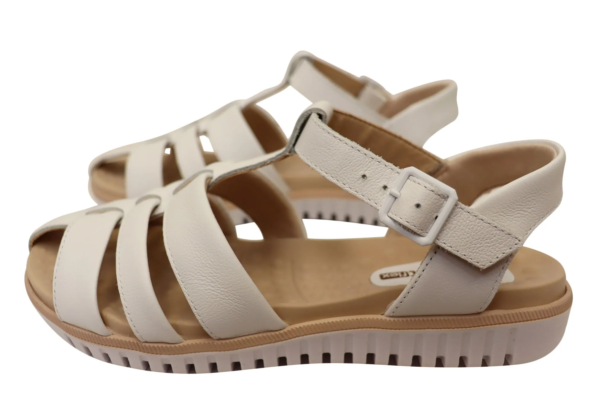Comfortflex Kelly Womens Comfortable Leather Sandals Made In Brazil