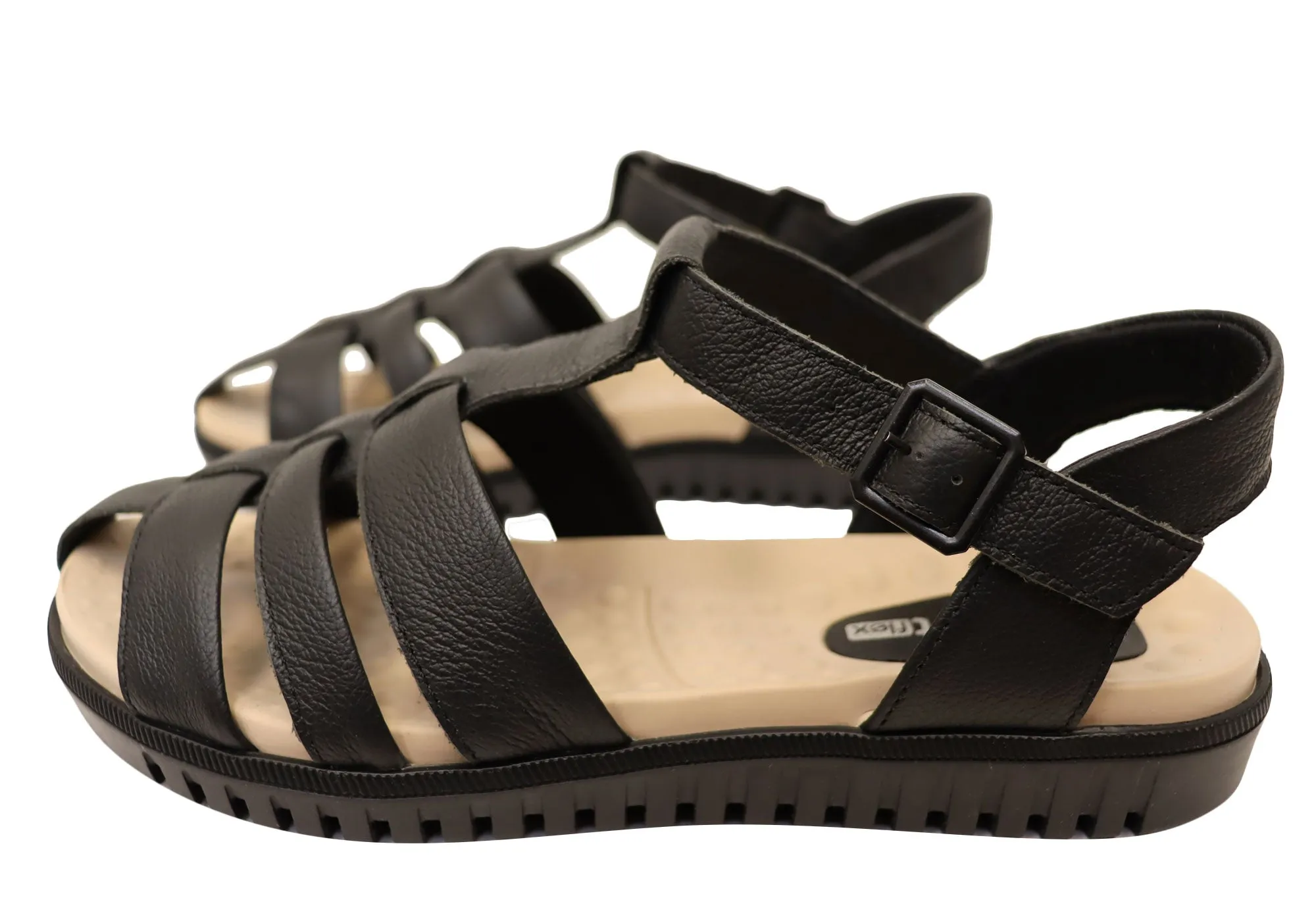 Comfortflex Kelly Womens Comfortable Leather Sandals Made In Brazil