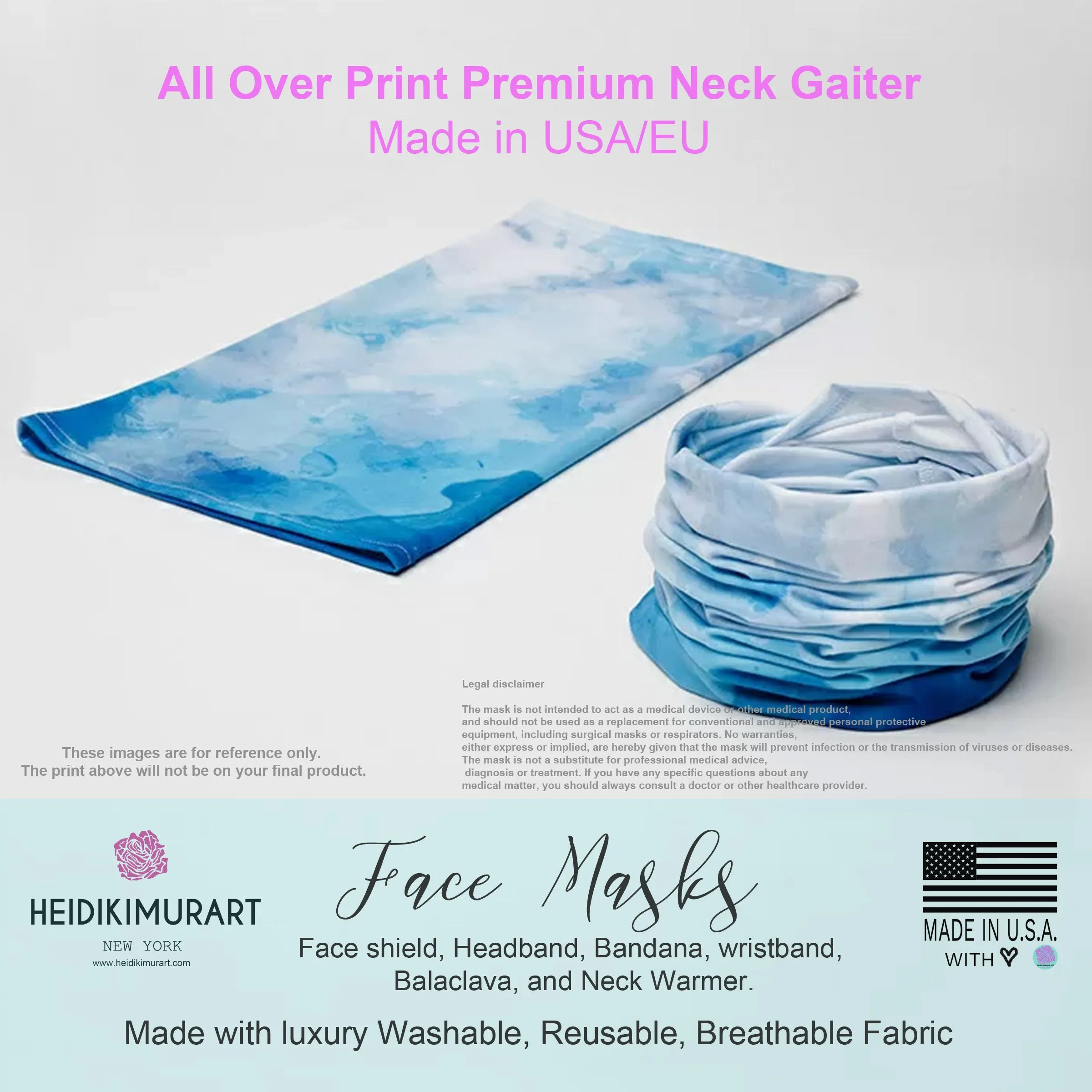 Custom Personalized Face Mask, Personalized "Add Your Own Image" Unisex Face Shield Neck Gaiter