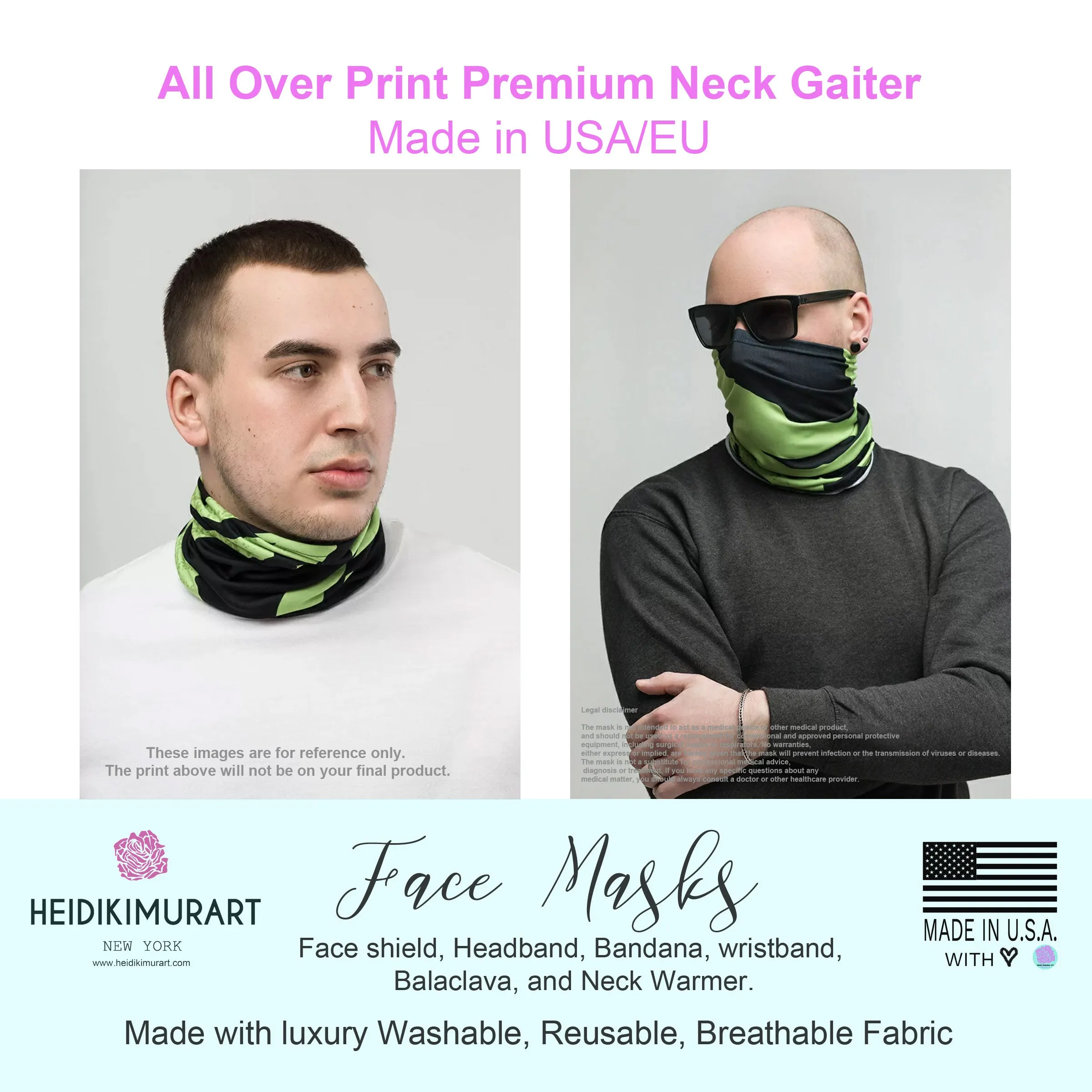 Custom Personalized Face Mask, Personalized "Add Your Own Image" Unisex Face Shield Neck Gaiter