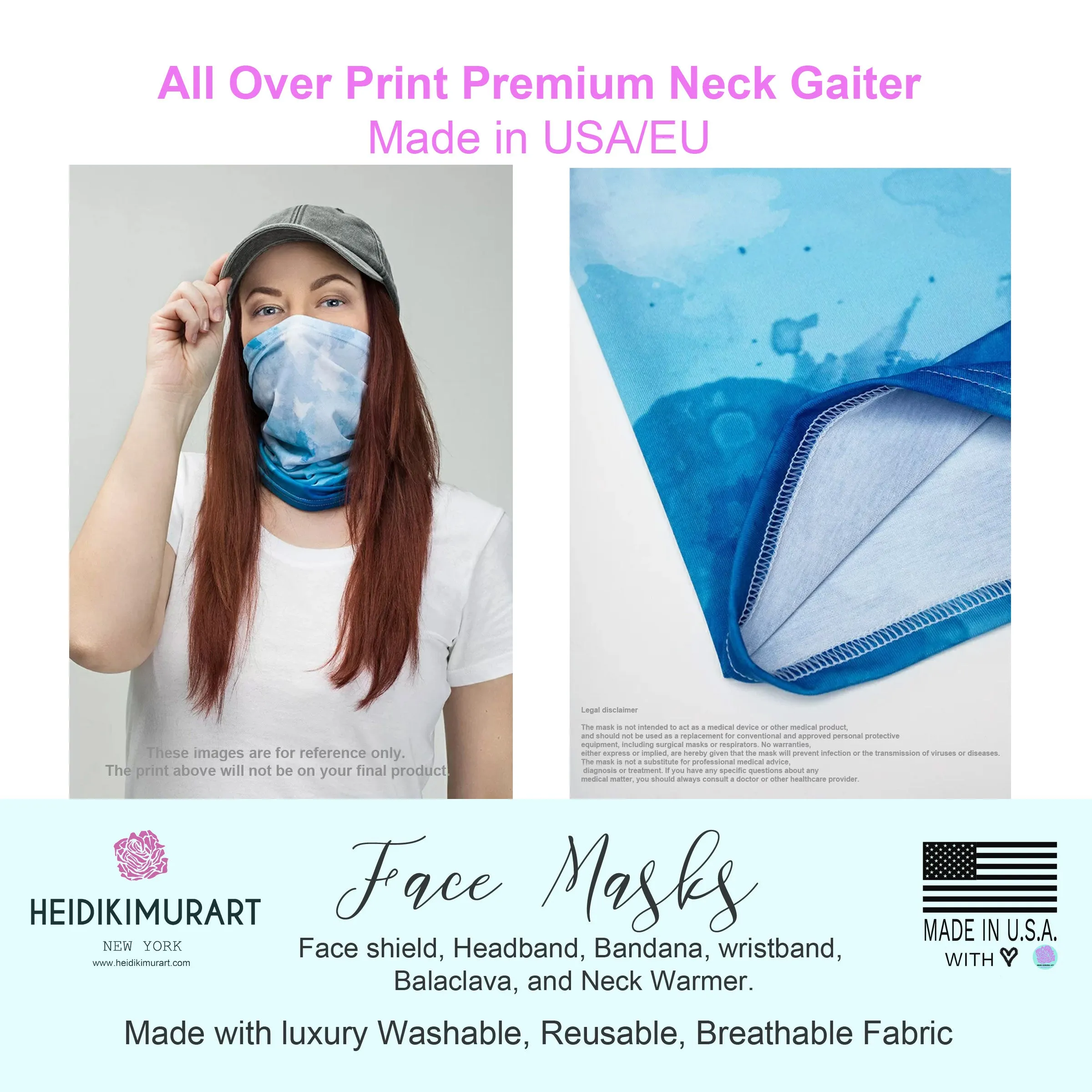 Custom Personalized Face Mask, Personalized "Add Your Own Image" Unisex Face Shield Neck Gaiter