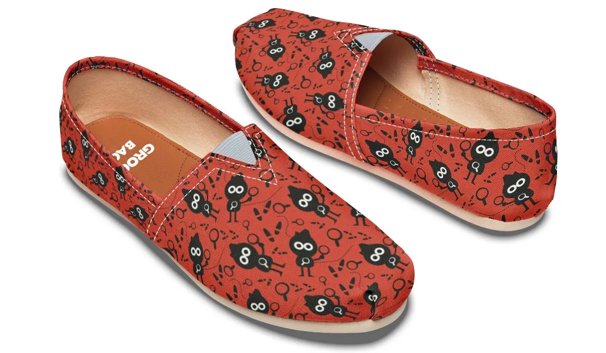 Detective Pattern Casual Shoes