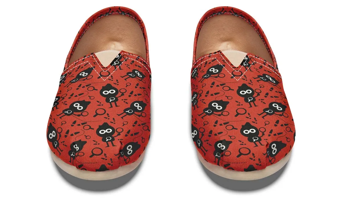 Detective Pattern Casual Shoes