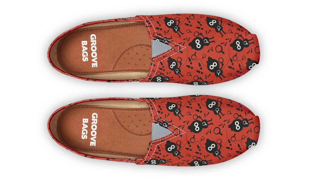 Detective Pattern Casual Shoes