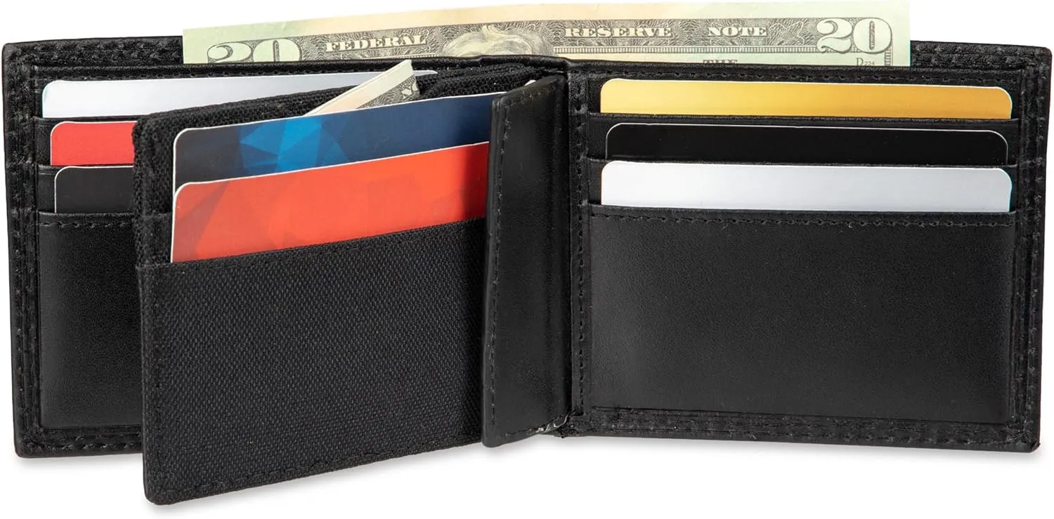 Dickies Men's Slim Everyday Leather Bifold Chain Wallet