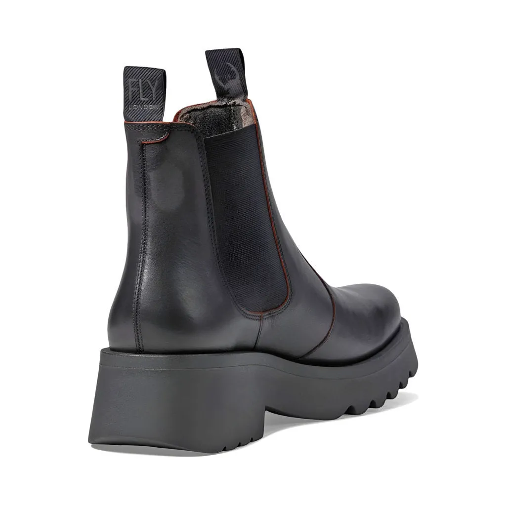Fly London MEDI789FLY Java Leather Women's Chelsea Heel Boots