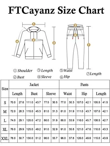 FTCayanz Men's Athletic Tracksuits Activewear Full-Zip Sport Set Casual Jogging Sweat Suit Army Green S