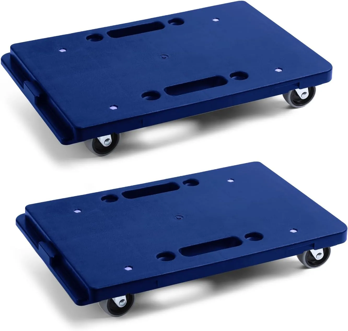 Furniture Dolly,Moving Dolly 4 Wheels Heavy Duty,16in-11in 500lbs Capacity,Furniture Movers Dollys with Wheels,Small Flat Cart with 2 Ropes, 2 Pack, Blue(Blue)