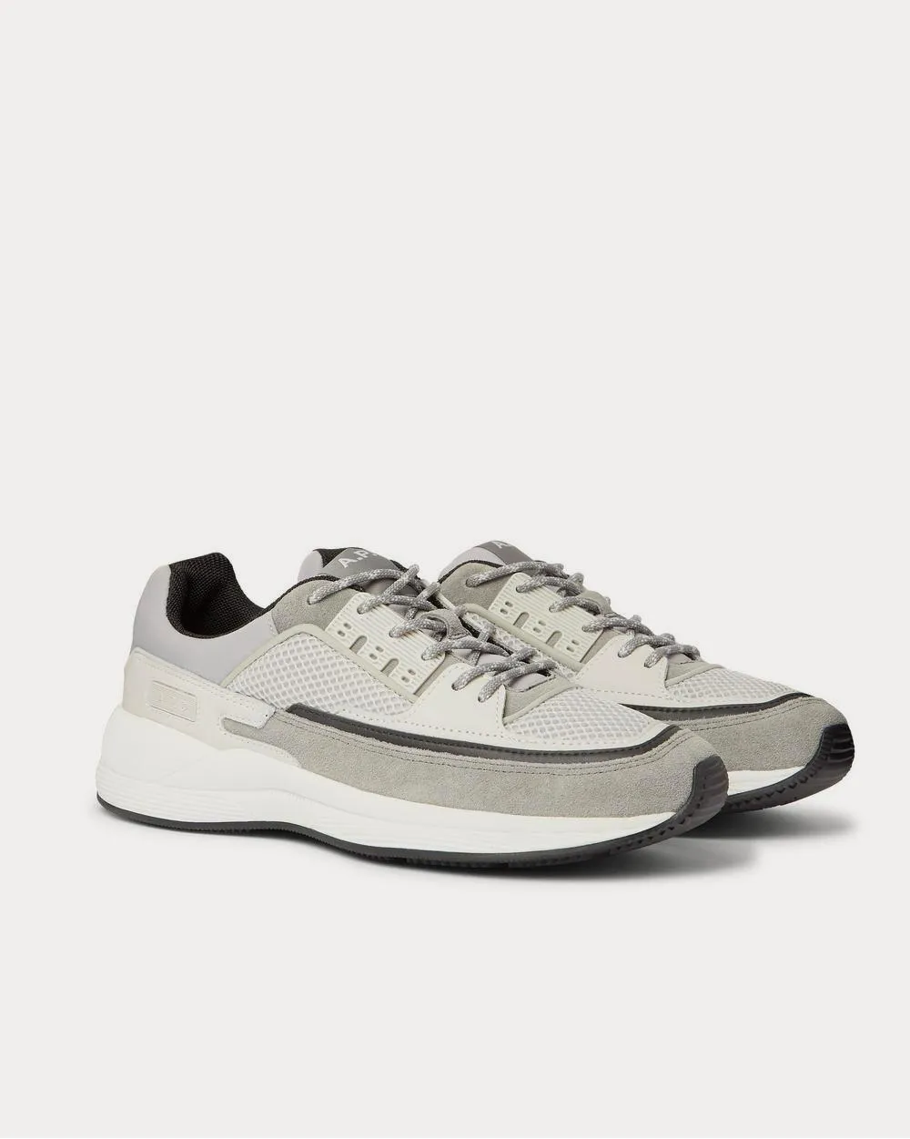 Herbert Panelled Suede, Leather, Mesh and Nylon  Gray low top sneakers