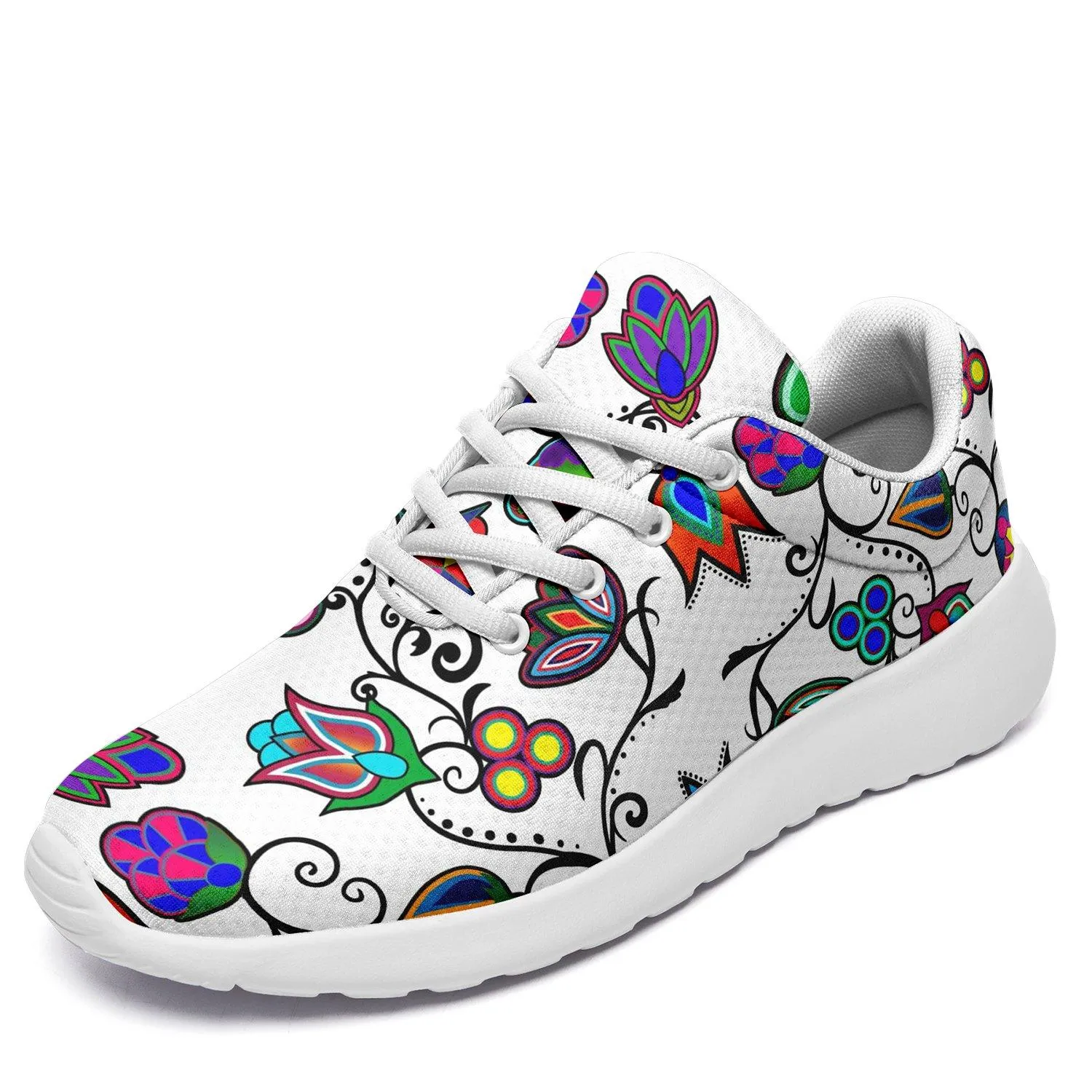 Indigenous Paisley White Ikkaayi Sport Sneakers