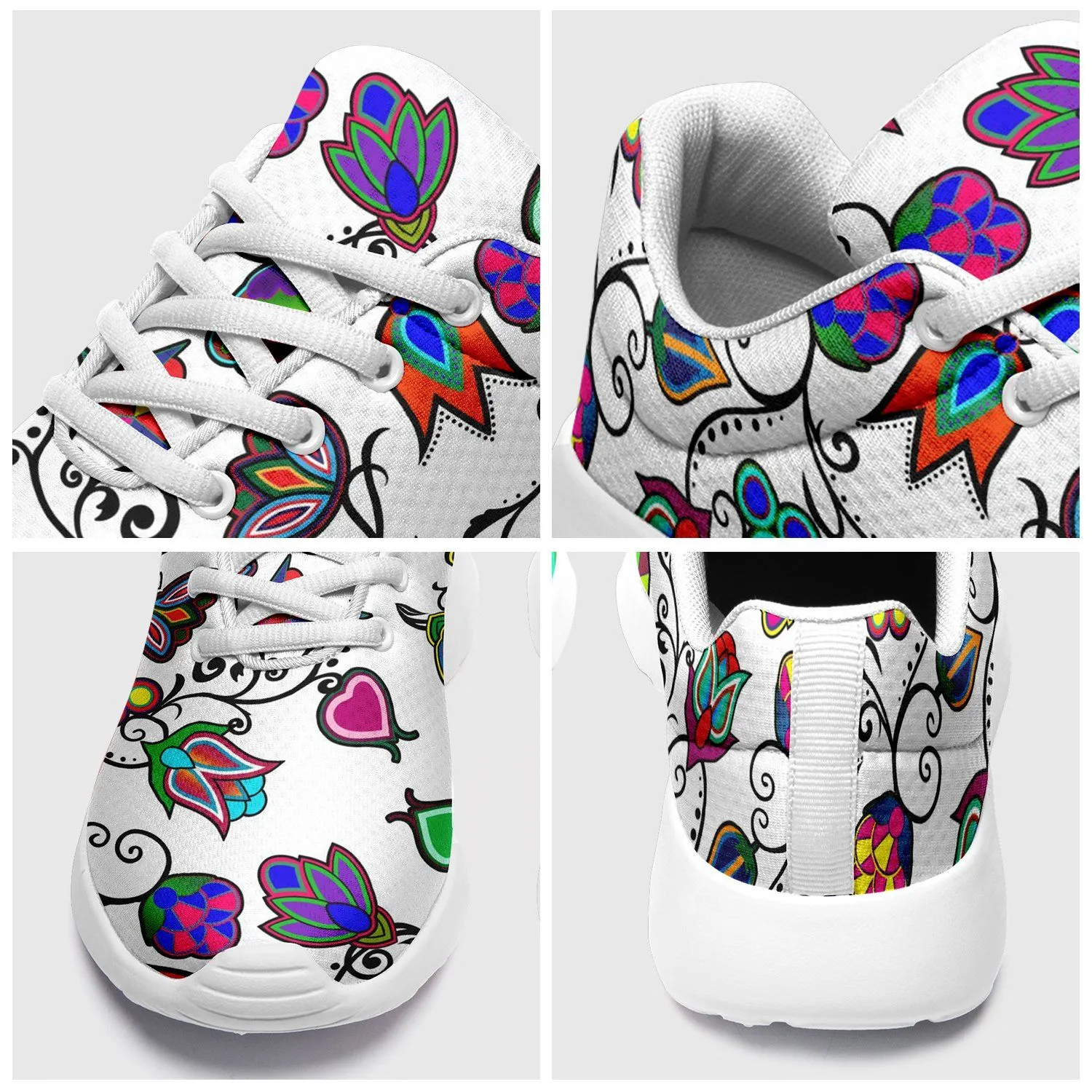 Indigenous Paisley White Ikkaayi Sport Sneakers