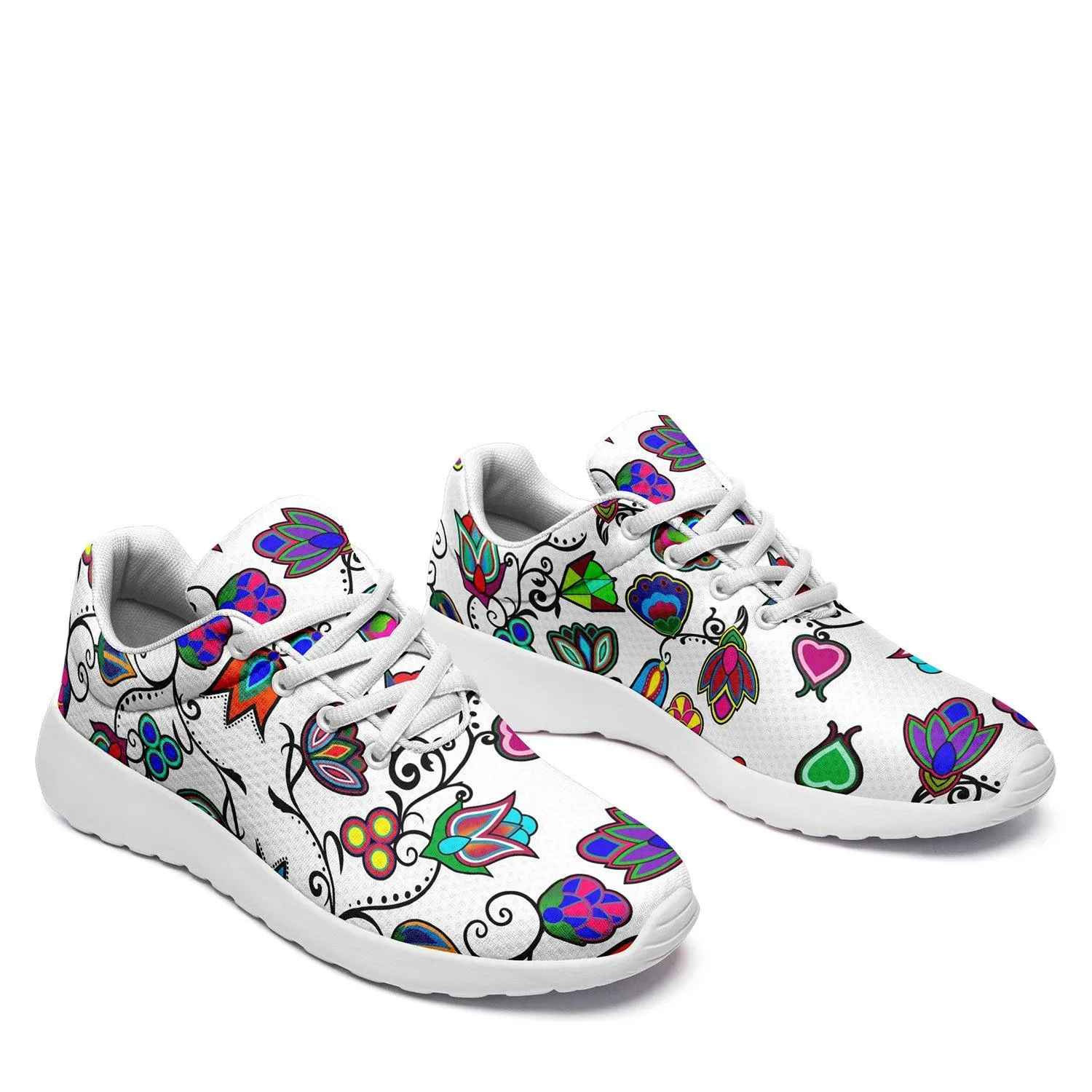 Indigenous Paisley White Ikkaayi Sport Sneakers