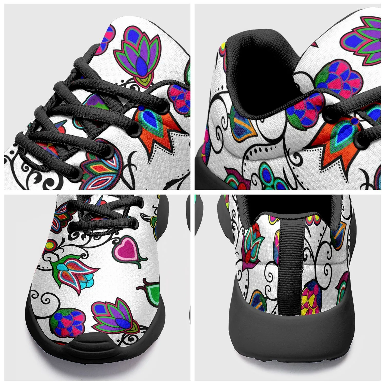 Indigenous Paisley White Ikkaayi Sport Sneakers