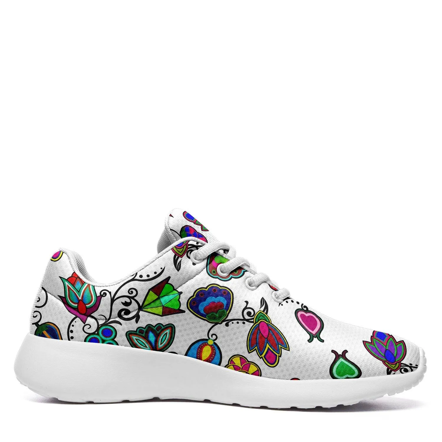 Indigenous Paisley White Ikkaayi Sport Sneakers