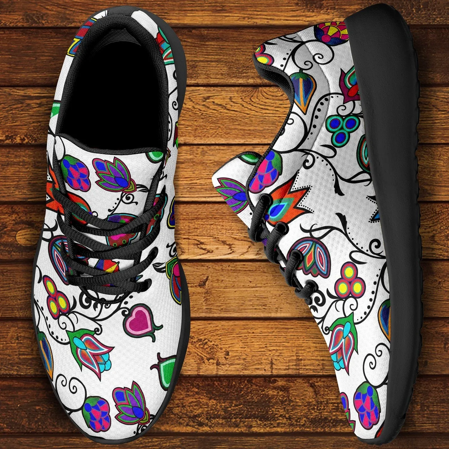 Indigenous Paisley White Ikkaayi Sport Sneakers