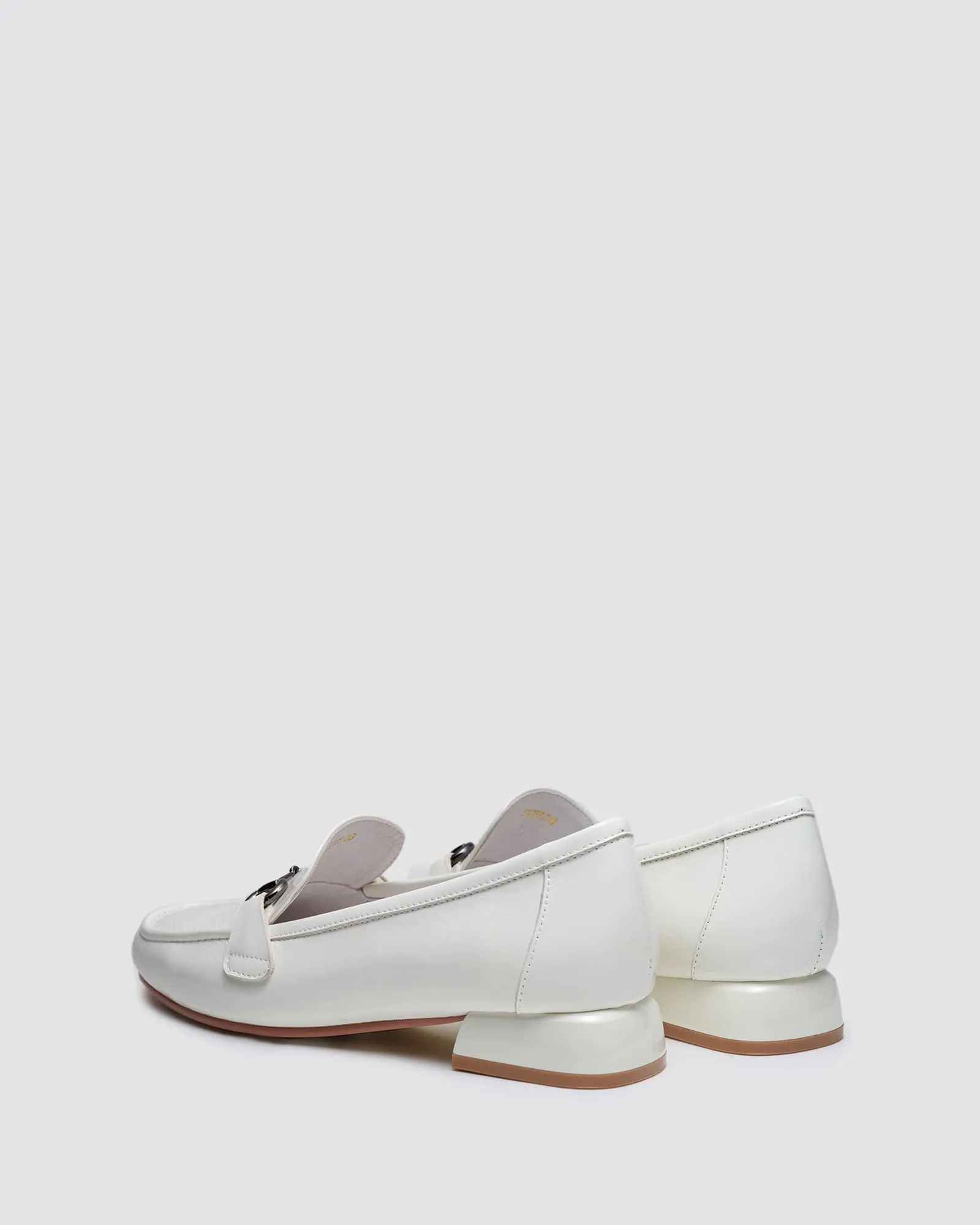 ITCHY LOAFERS WHITE PATENT LEATHER