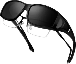 KANASTAL Fit Over Glasses for Men Women Polarized UV400 Protection Fashion Wrap Around Shades