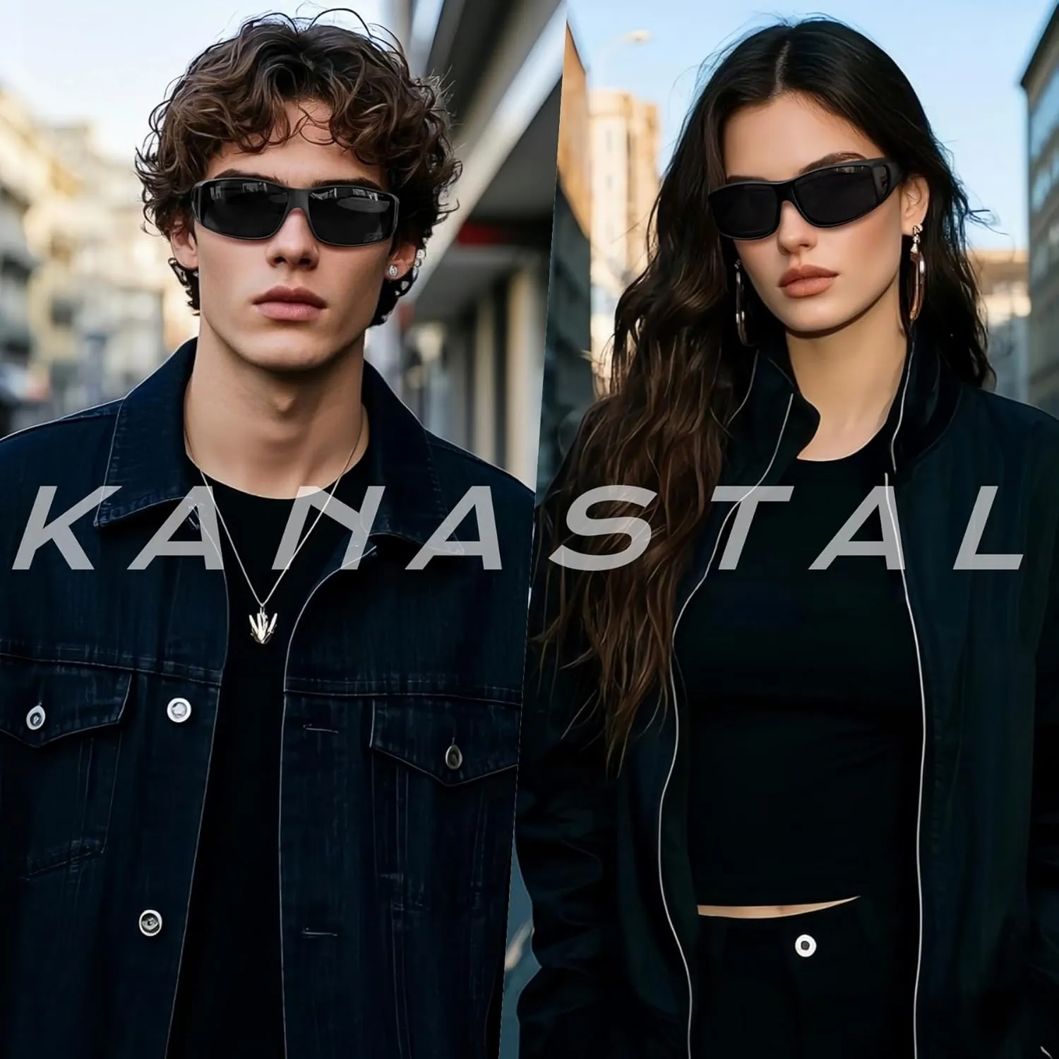 KANASTAL Fit Over Glasses for Men Women Polarized UV400 Protection Fashion Wrap Around Shades