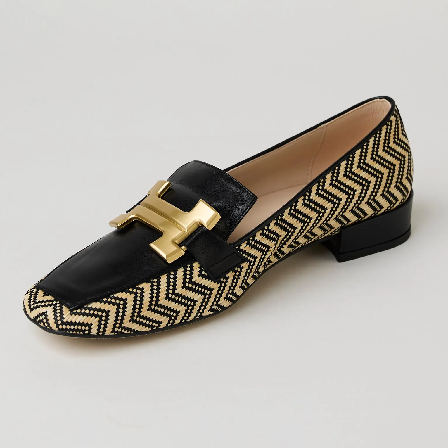 Marian Multi Black Leather Loafers