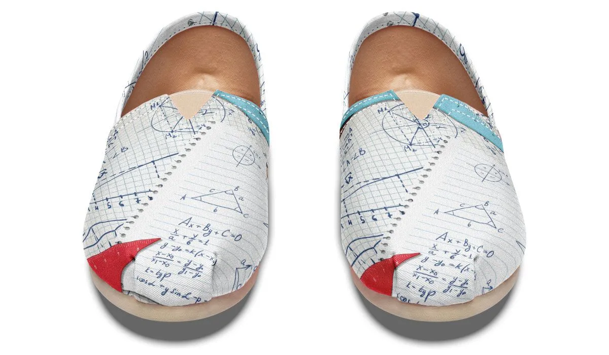 Math Notes Casual Shoes